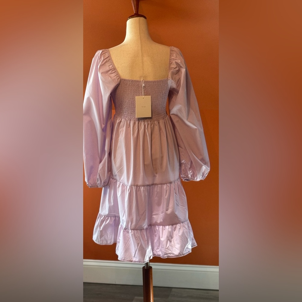 70/21 Tiered Smocked Lavender Women's Dress - Picture 10 of 11